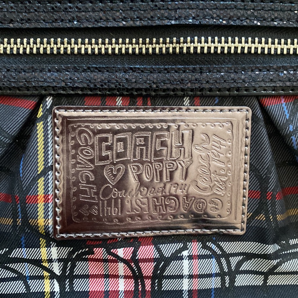 Coach poppy bag crossbody purse plaid - Picture 2 of 5